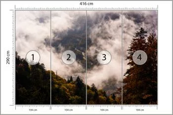 Fototapeta - Mgła Opadająca nad Leśną Doliną - obrazek 3