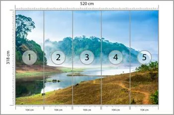 Fototapeta - Poranna Mgła nad Jeziorem w Tropikach - obrazek 3