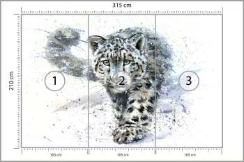 Fototapeta Lampart Śnieżny - obrazek 3