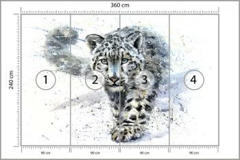 Fototapeta Lampart Śnieżny - obrazek 3