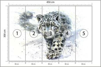 Fototapeta Lampart Śnieżny - obrazek 3