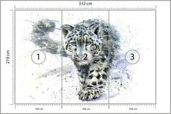 Fototapeta Lampart Śnieżny - obrazek 3
