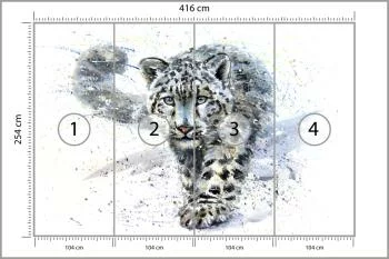 Fototapeta Lampart Śnieżny - obrazek 3