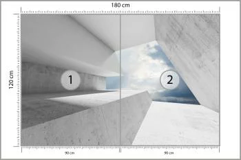 Fototapeta 3D nowoczesny Tunel - Niebo - obrazek 3