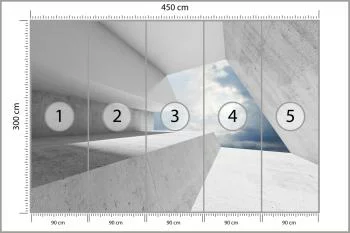 Fototapeta 3D nowoczesny Tunel - Niebo - obrazek 3