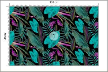 Fototapeta - Tropikalne Liście w Stylu Neonowym - obrazek 3