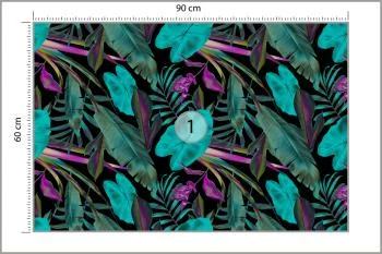 Fototapeta - Tropikalne Liście w Stylu Neonowym - obrazek 3