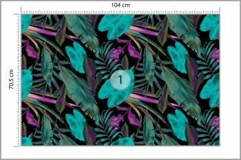Fototapeta - Tropikalne Liście w Stylu Neonowym - obrazek 3
