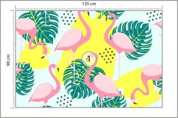 Fototapeta Liście I Flamingi - obrazek 3