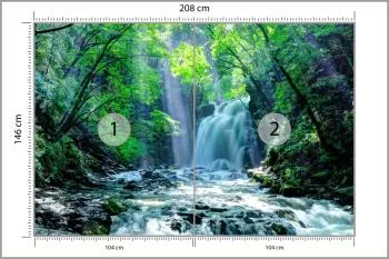 Fototapeta Wodospad W Lesie - obrazek 3