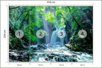 Fototapeta Wodospad W Lesie - obrazek 3