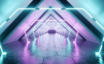 Fototapeta 3D kolorowy kosmiczny Tunel - obrazek 2