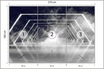 Fototapeta 3D kosmiczny Tunel gwiezdny - obrazek 3
