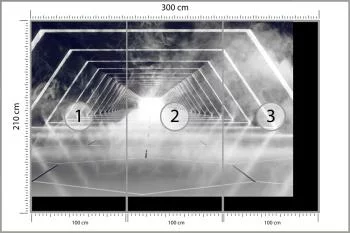 Fototapeta 3D kosmiczny Tunel gwiezdny - obrazek 3