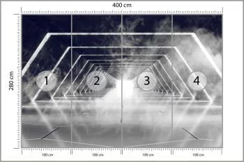 Fototapeta 3D kosmiczny Tunel gwiezdny - obrazek 3