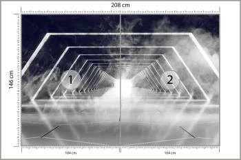 Fototapeta 3D kosmiczny Tunel gwiezdny - obrazek 3