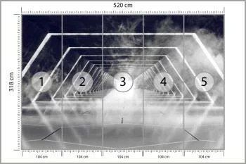 Fototapeta 3D kosmiczny Tunel gwiezdny - obrazek 3