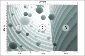 Fototapeta unoszące się kule 3D - obrazek 3