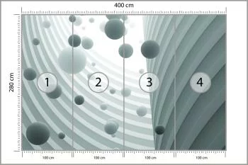 Fototapeta unoszące się kule 3D - obrazek 3