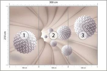 Fototapeta Kule 3D W Tunelu - obrazek 3