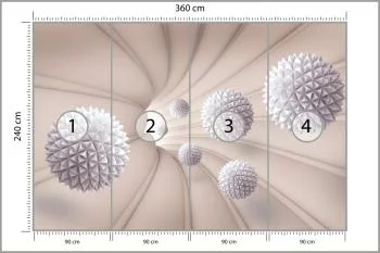 Fototapeta Kule 3D W Tunelu - obrazek 3