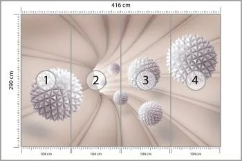 Fototapeta Kule 3D W Tunelu - obrazek 3