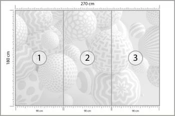 Fototapeta Nowoczesne jasne Kule 3D - obrazek 3