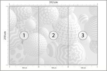 Fototapeta Nowoczesne jasne Kule 3D - obrazek 3