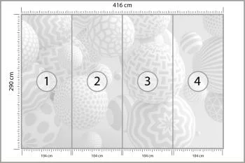 Fototapeta Nowoczesne jasne Kule 3D - obrazek 3