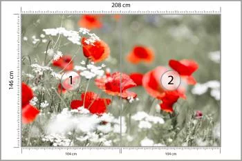 Fototapeta Dzikie Czerwone Maki - obrazek 3