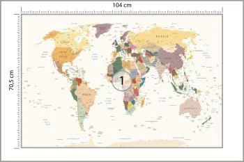 Fototapeta Mapa Świata - Polityczny Podział Państw - obrazek 3