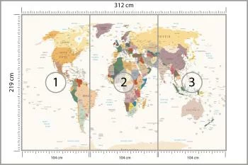 Fototapeta Mapa Świata - Polityczny Podział Państw - obrazek 3