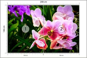 Fototapeta Kolorowe Orchidee 3D - obrazek 3