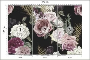Fototapeta Kolorowe Róże W Stylu Vintage - obrazek 3