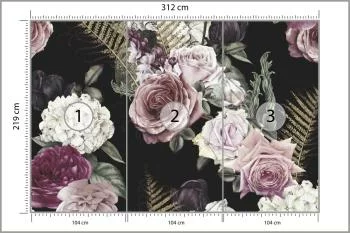 Fototapeta Kolorowe Róże W Stylu Vintage - obrazek 3