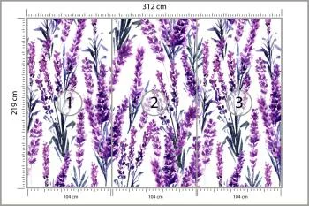 Fototapeta - Wzór z Kwiatami Lawendy - obrazek 3
