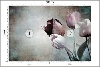 Fototapeta Tulipany W Stylu Vintage - obrazek 3