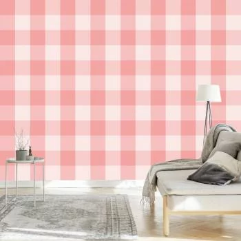 Tapeta Minimalistyczna Krata W Pastelowych Barwach