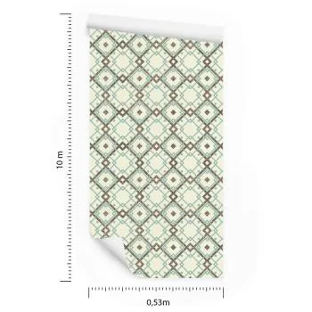 Tapeta Geometryczny Wzór W Stylu Retro - obrazek 3