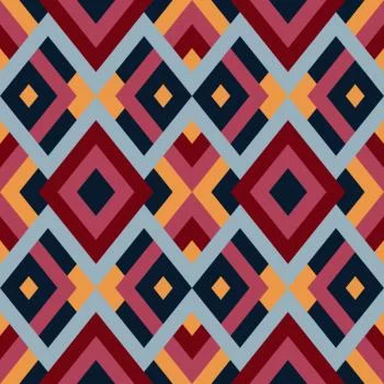 Tapeta Geometryczna - Kolorowe Romby - obrazek 2