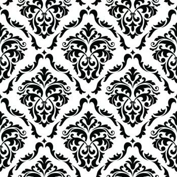 Tapeta Klasyczne Czarno-Białe Ornamenty - obrazek 2