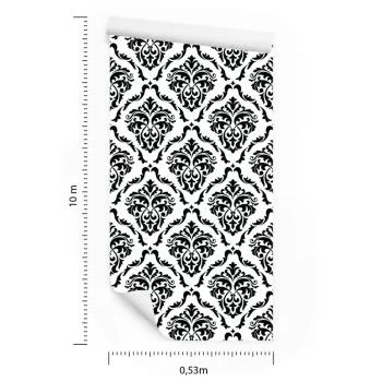 Tapeta Klasyczne Czarno-Białe Ornamenty - obrazek 3