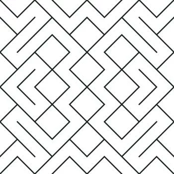Tapeta Czarno-Biały Wzór Geometryczny - obrazek 2