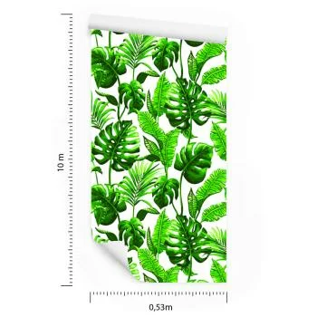 Tapeta Liście Monstera I Palmy - obrazek 3