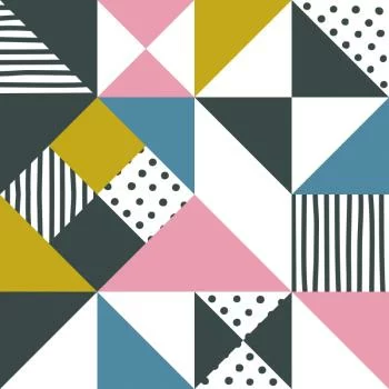 Tapeta Geometryczna - Kolorowe Trójkąty - obrazek 2
