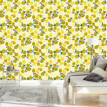 Tapeta Do Kuchni - Cytryny W Stylu Skandynawskim