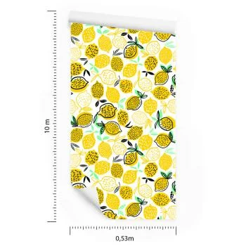 Tapeta Do Kuchni - Cytryny W Stylu Skandynawskim - obrazek 3