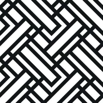 Tapeta Czarno - Białe Wzory Geometryczne - obrazek 2