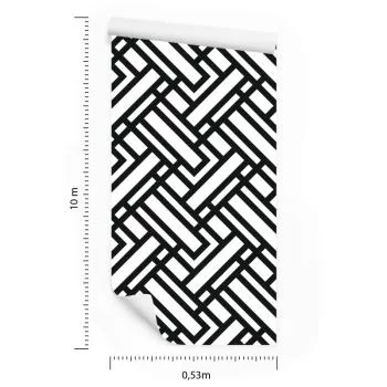 Tapeta Czarno - Białe Wzory Geometryczne - obrazek 3