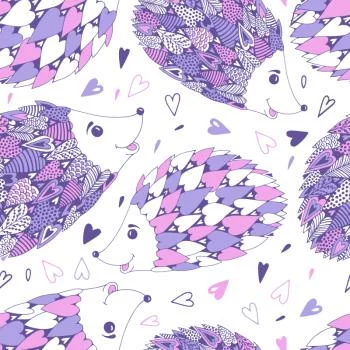 Tapeta Dla Dzieci Kolorowe Leśne Zwierzęta Serca - obrazek 2